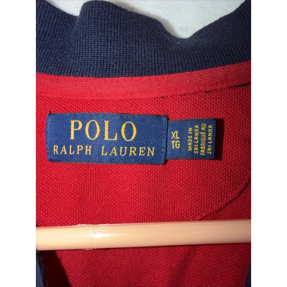 Polo Ralph Lauren Men's Spellout 1/4 Button Polo Shirt M Spell Out‎ Rare Size XL - Picture 2 of 16